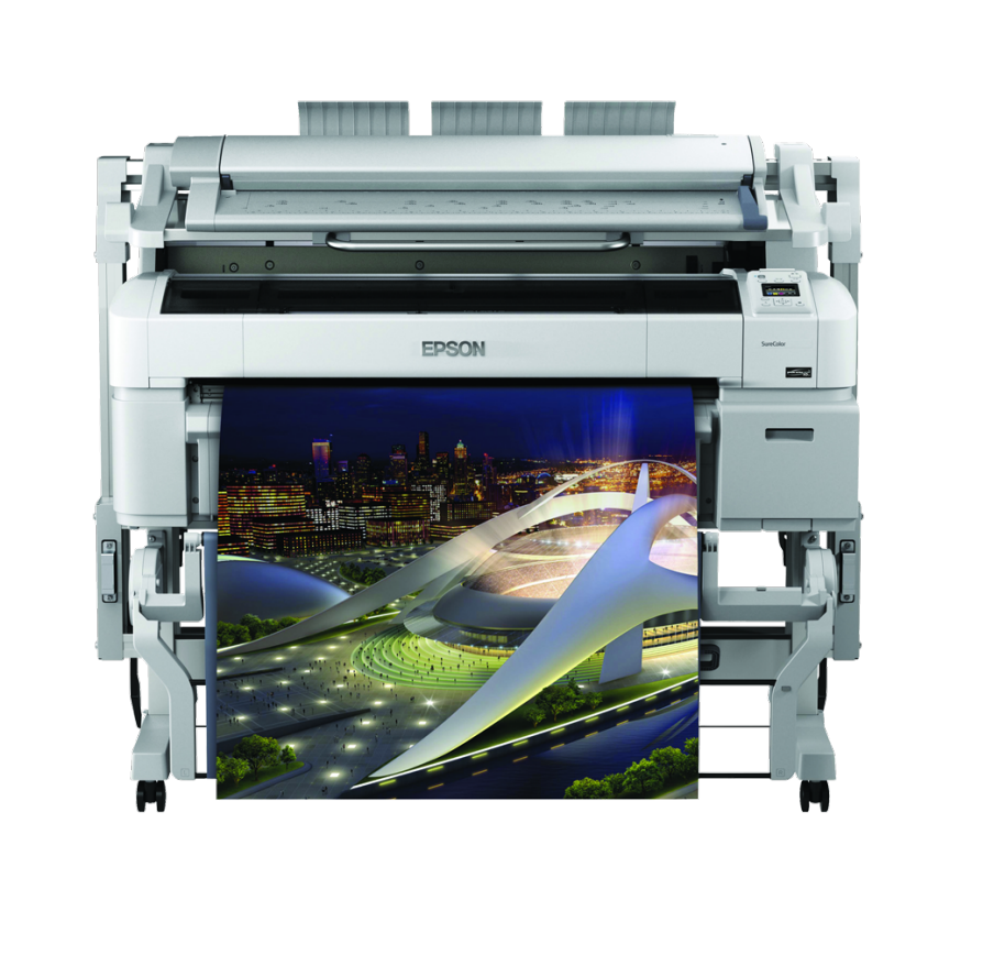 Epson T5200 بلوتر وسكانر لوحات هندسية الوان - استيراد